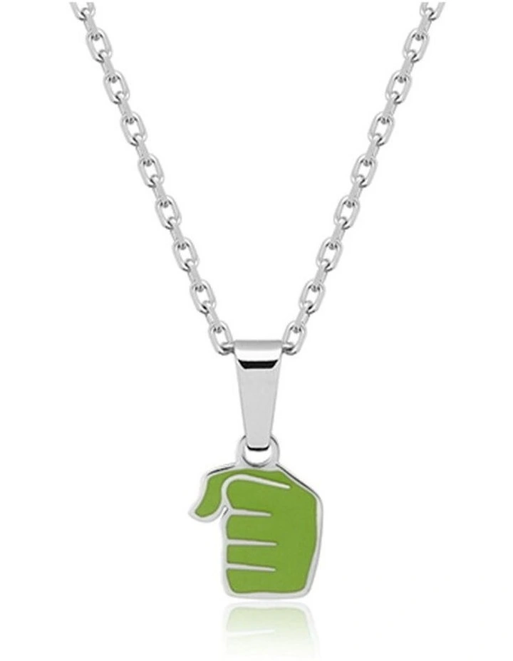 Ecc Marvel Hulk Character Stainless Steel Necklace 40cm +7cm in Silver image 3