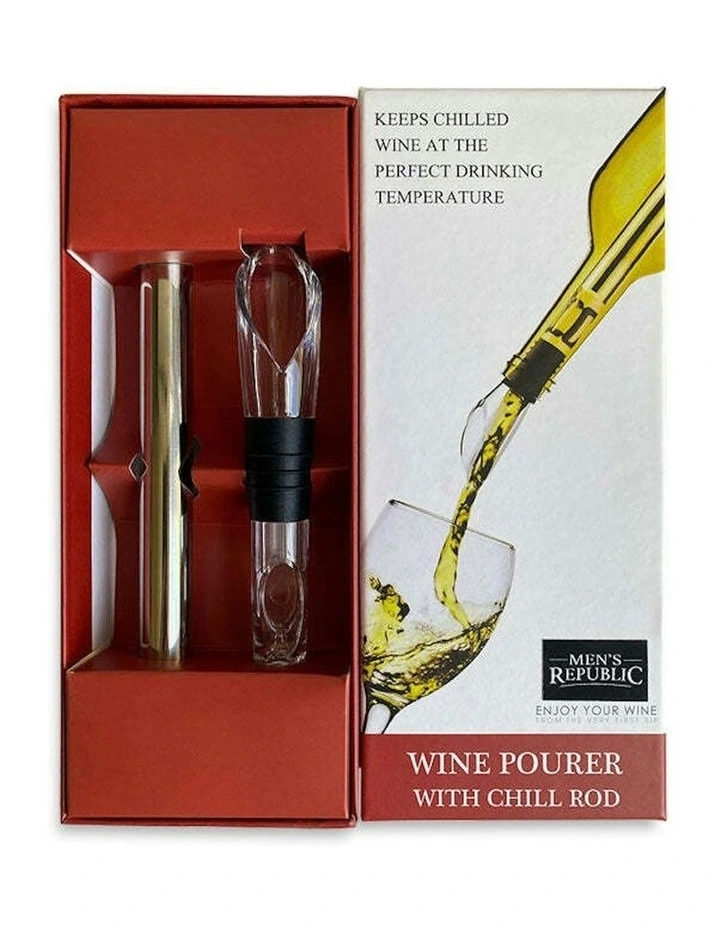 Wine Lover Gift Set With SS Chiller Stick, Aerator And Pourer image 2