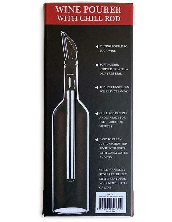Wine Lover Gift Set With SS Chiller Stick, Aerator And Pourer image 3