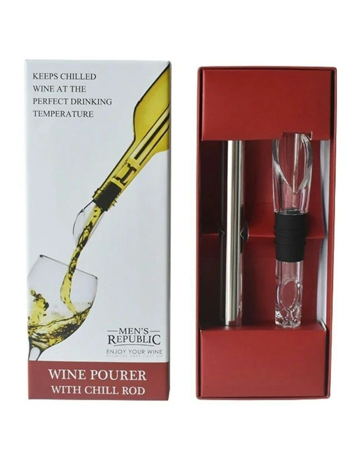 Wine Lover Gift Set With SS Chiller Stick, Aerator And Pourer image 6