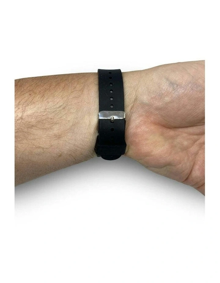 Casual Sleek Modern Watch with Pocket Knife and Bracelet Gift Set in Black image 3