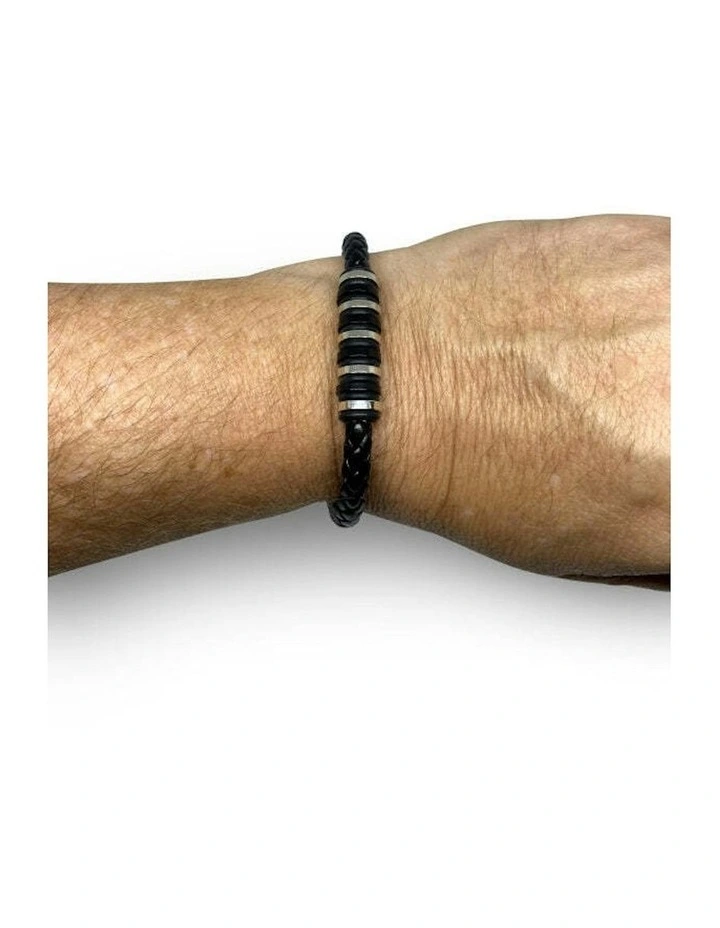 Casual Sleek Modern Watch with Pocket Knife and Bracelet Gift Set in Black image 4