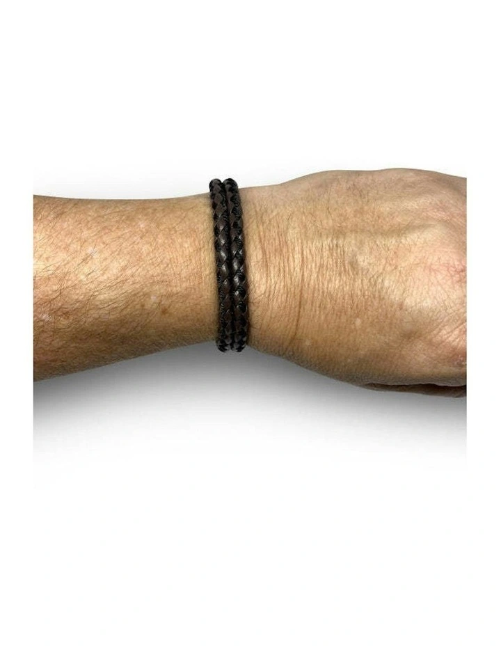 Casual Sleek Modern Watch Set with 4 Bracelets 5 Pieces in Blue Face image 5