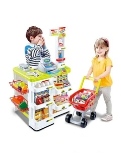 Lenoxx Kids Supermarket Store Food Pretend Play