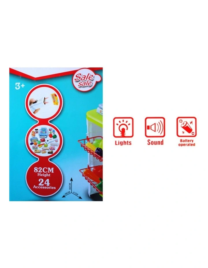 Lenoxx Kids Supermarket Store Food Pretend Play image 3
