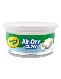1.13kg Air Dry Clay Tub Kids/Children 6y  Modelling Mold Play Toy White