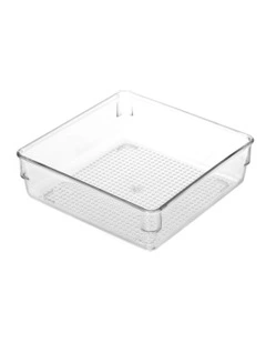 Crystal Plastic Storage Tray 16cm Small Fridge/Pantry Container