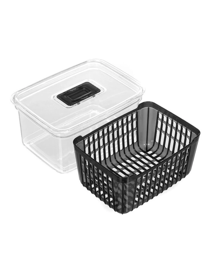 Crystal 2.2L Plastic Vegetable Storer Fridge Container Assorted image 2