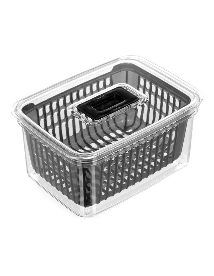 Crystal 2.2L Plastic Vegetable Storer Fridge Container Assorted image 3