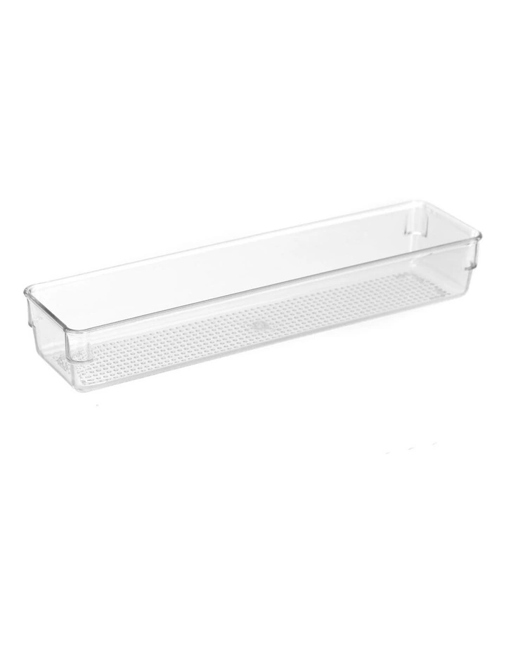 Box Sweden Crystal Plastic Storage Tray Home Kitchen Office Organiser 32x8cm image 2