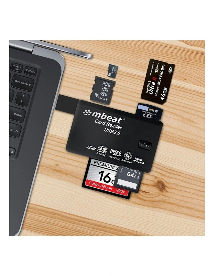 Mbeat High Speed USB 2.0 All In One Card Reader in Black | MYER