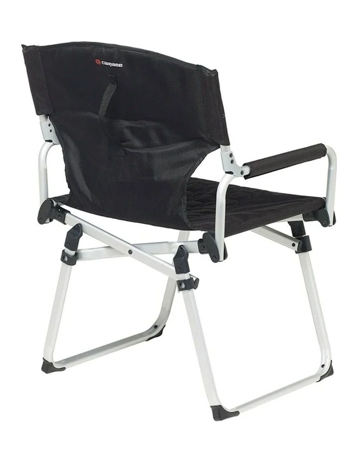 90cm Aluminium Folding Directors Chair in Black image 2