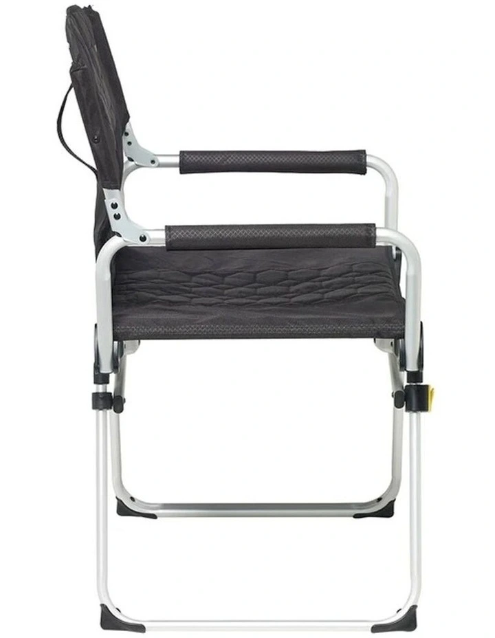 90cm Aluminium Folding Directors Chair in Black image 3