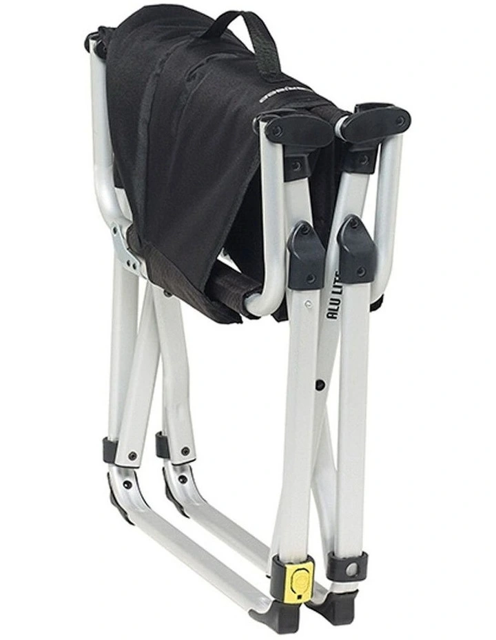 90cm Aluminium Folding Directors Chair in Black image 5