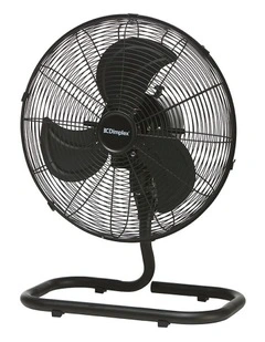 High Velocity Oscillating Floor Fan 50cm in Black