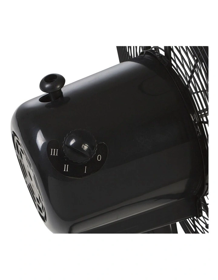 High Velocity Oscillating Floor Fan 50cm in Black image 3