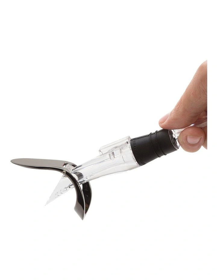 VinOair Premier Wine Aerator Pourer with Gravity Lid Filter in White image 2