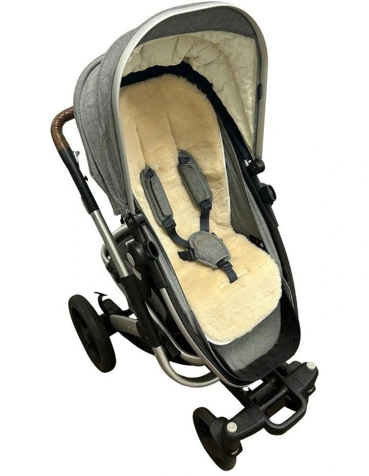Woven Wool Pram Liner in Natural image 1