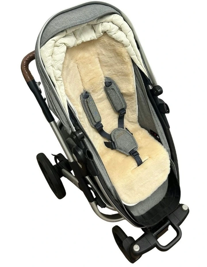 Woven Wool Pram Liner in Natural image 3