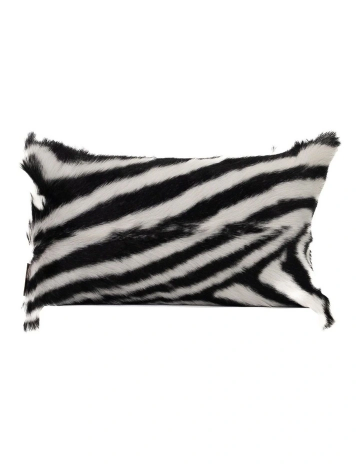Goat Skin Cushion Cover 30x50cm in Multi image 1