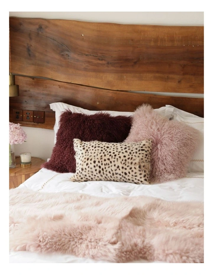 Goat Skin Cushion Cover 30x50cm in Multi image 7