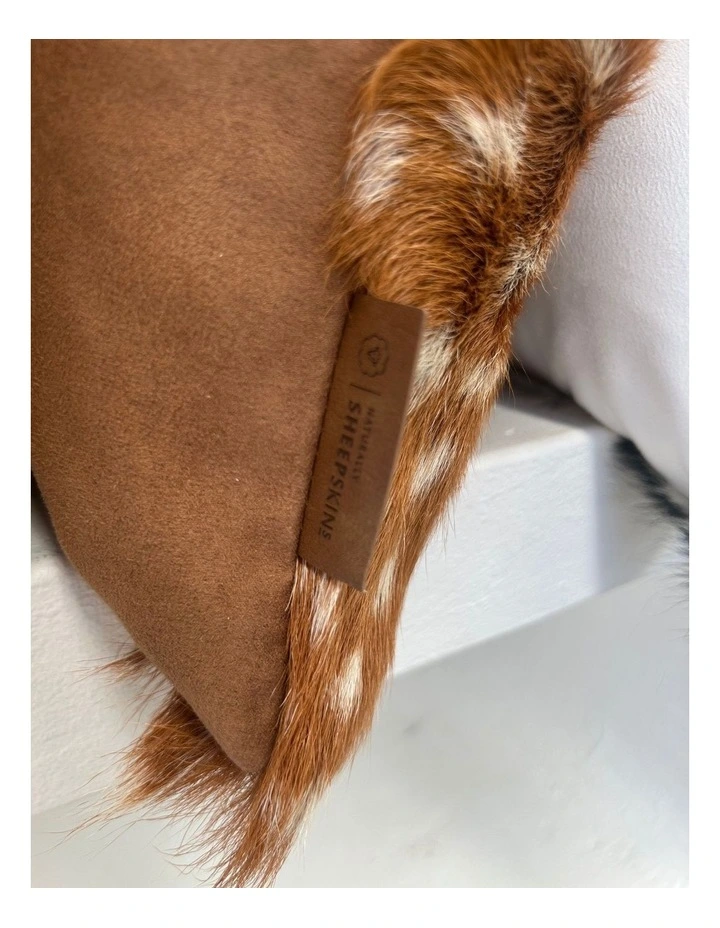 Goat Skin Cushion Cover 30x50cm in Multi image 4