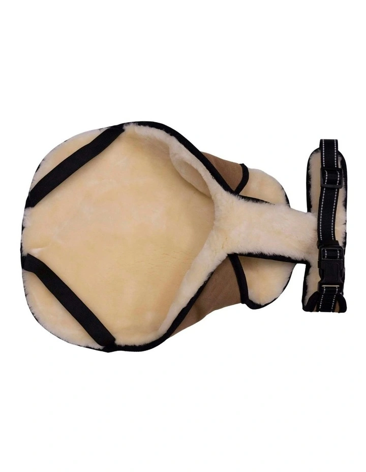 Weatherproof Dog Coat lined with Sheepskin in Tan/Natural image 5