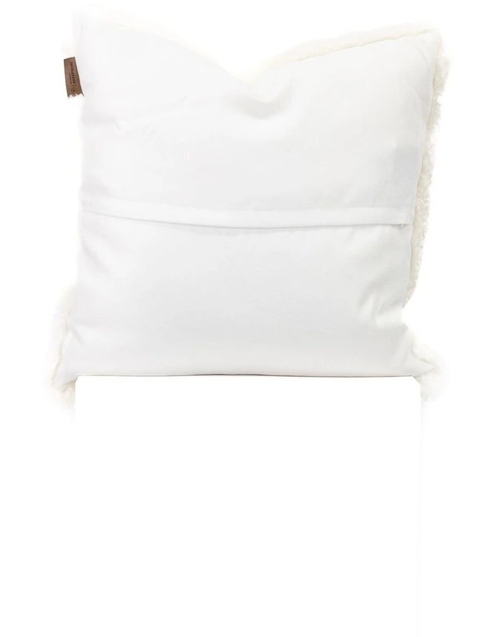 Shearling Sheepskin Cushion in Ivory image 4