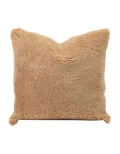 Shearling Sheepskin Cushion in Caramel
