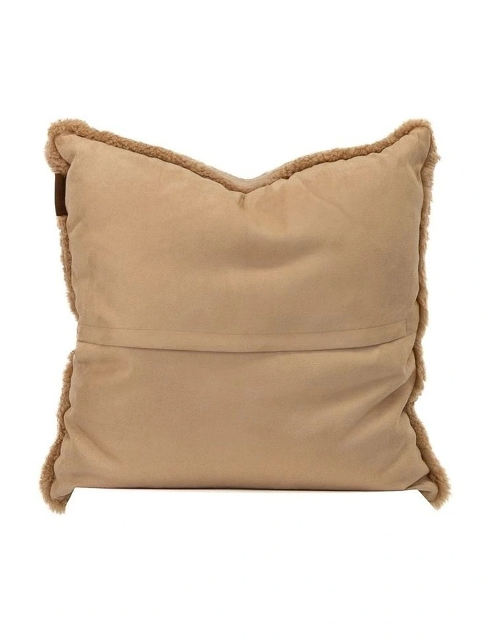 Shearling Sheepskin Cushion in Caramel image 2