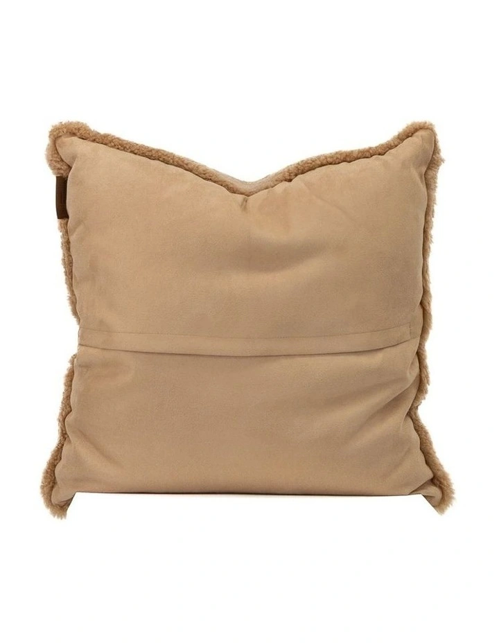 Shearling Sheepskin Cushion in Caramel image 4