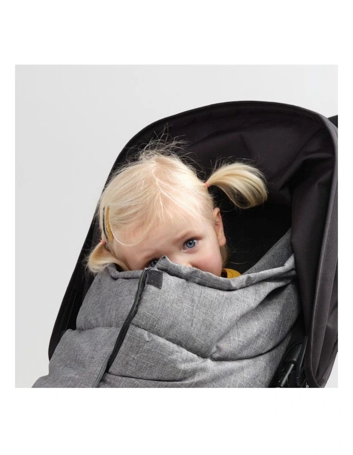 Weatherproof Fleece Footmuff in Linear Grey image 3