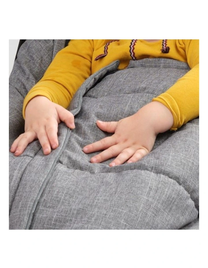 Weatherproof Fleece Footmuff in Linear Grey image 4