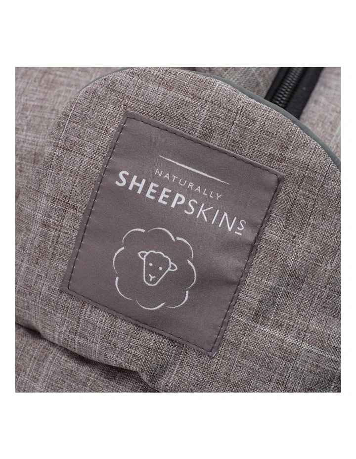 Weatherproof Fleece Footmuff in Linear Grey image 5