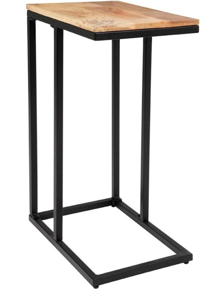Bhumi C-shaped Side Table in Natural image 1