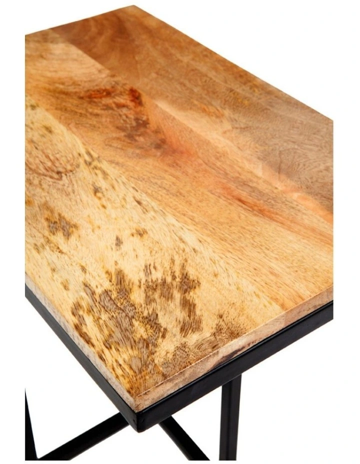 Bhumi C-shaped Side Table in Natural image 5