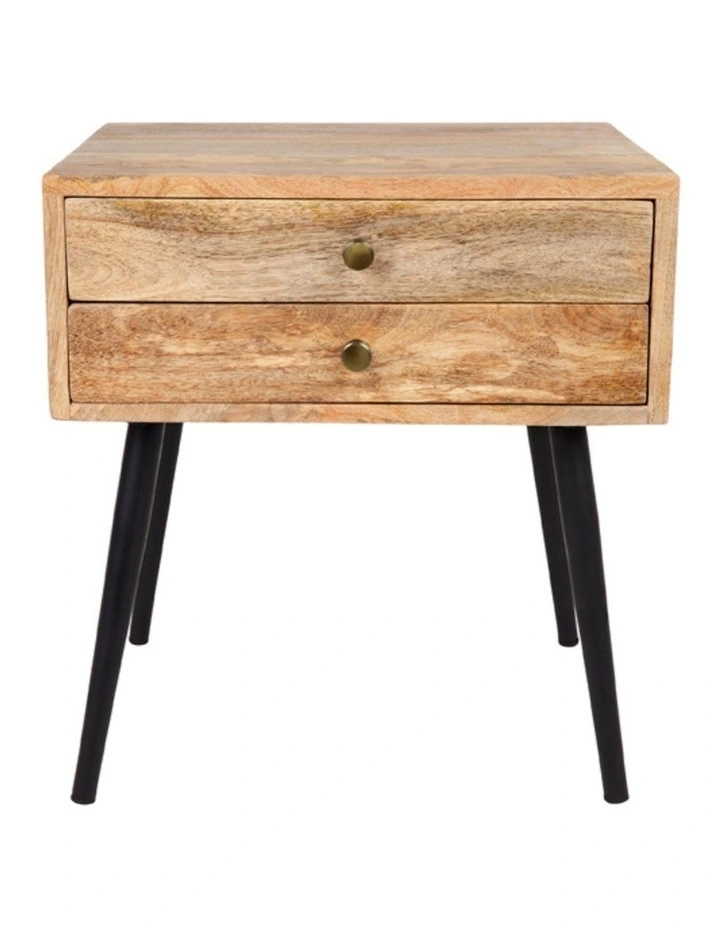 Modern Rectangle Storage Side Table in Natural image 1