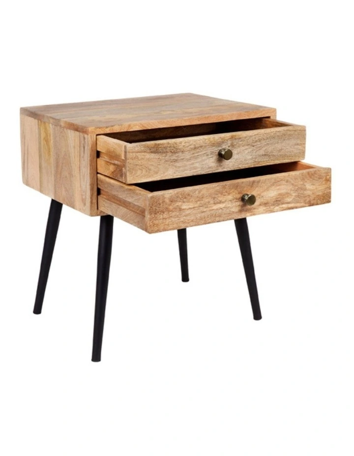 Modern Rectangle Storage Side Table in Natural image 3