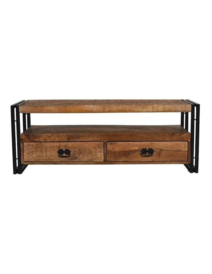 Astra Industrial Wooden E.TV Unit 120 cm in Natural image 1