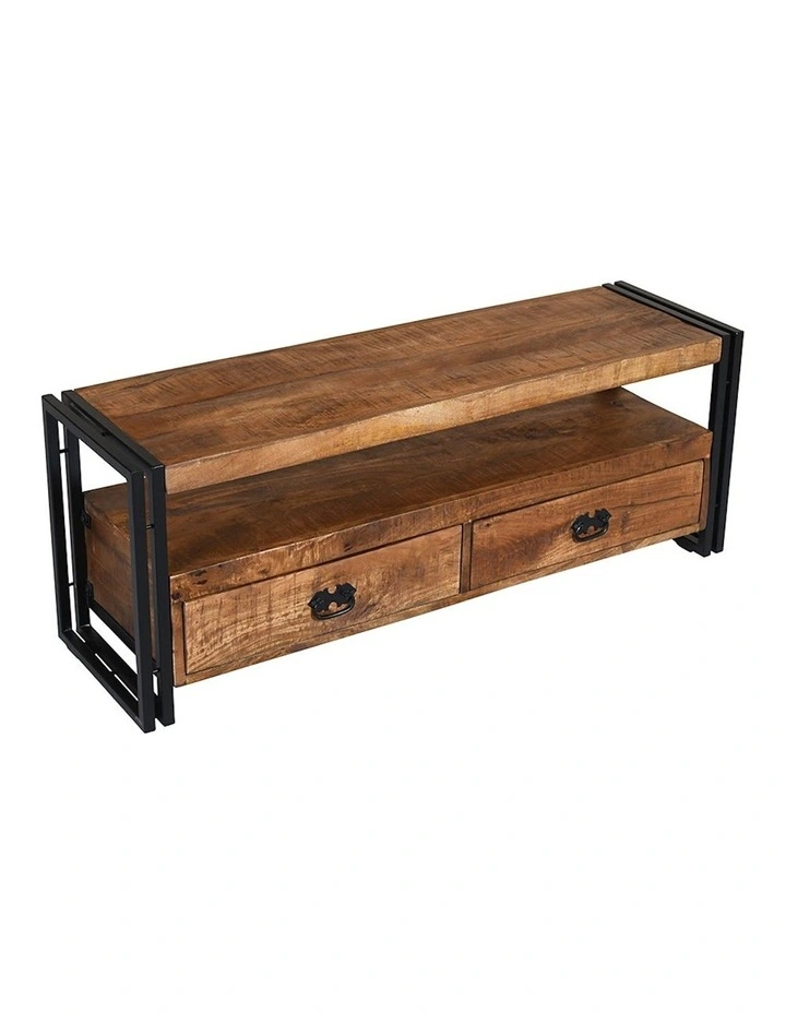 Astra Industrial Wooden E.TV Unit 120 cm in Natural image 5