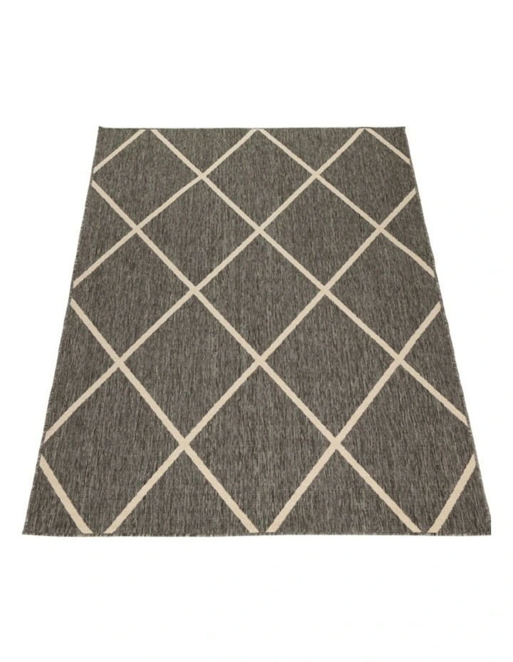 Polypropylene Outdoor Rug in Tucson Grey image 2