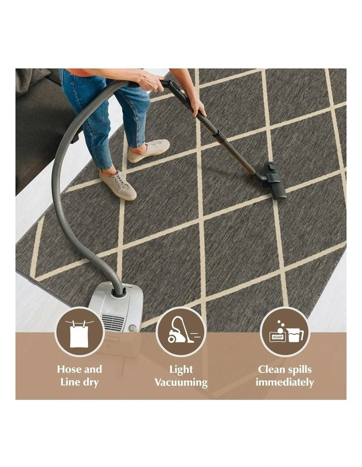 Polypropylene Outdoor Rug in Tucson Grey image 4