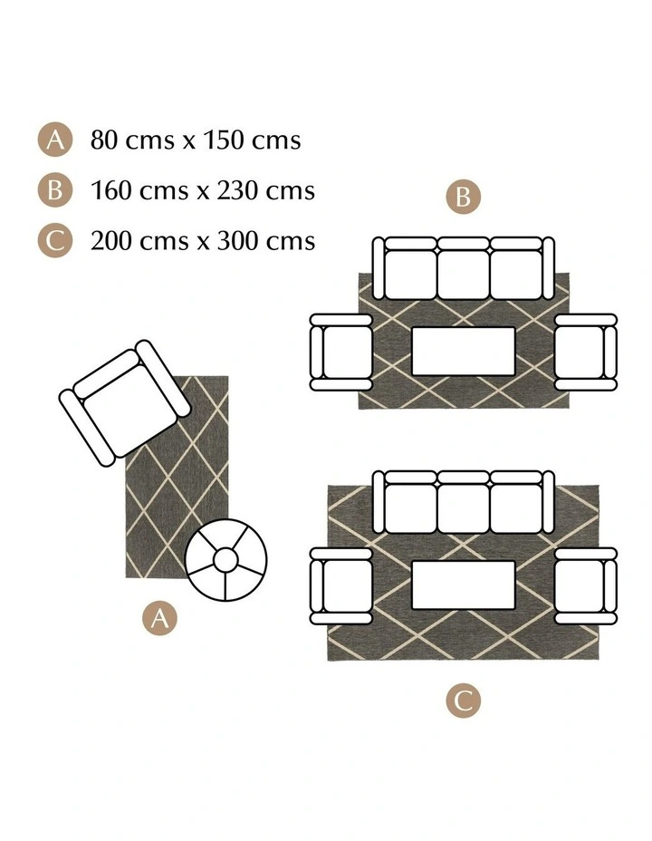 Polypropylene Outdoor Rug in Tucson Grey image 6