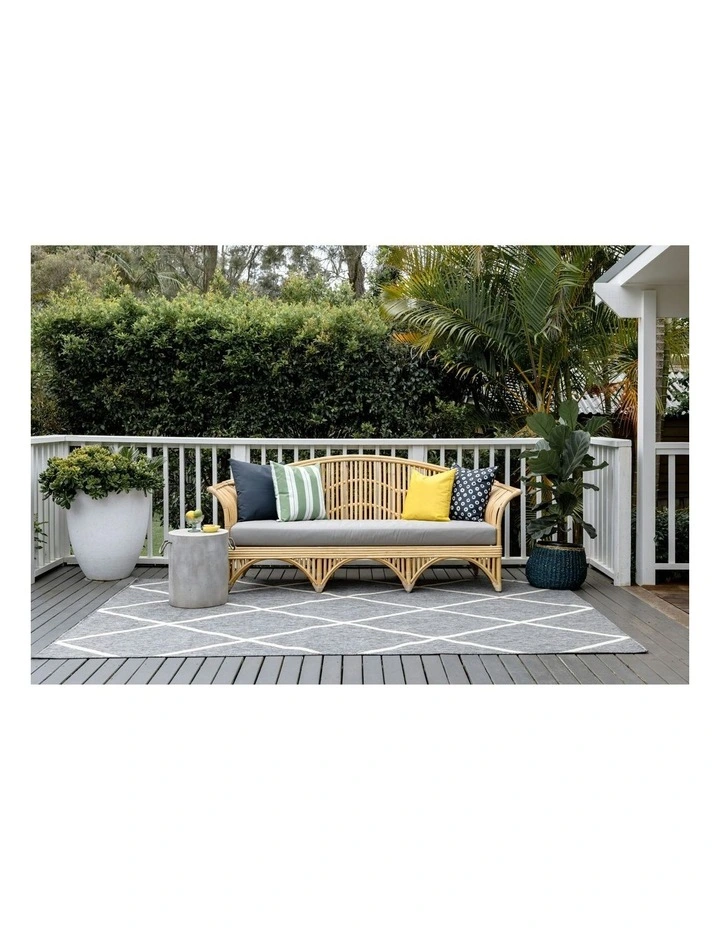 Polypropylene Outdoor Rug in Tucson Grey image 7