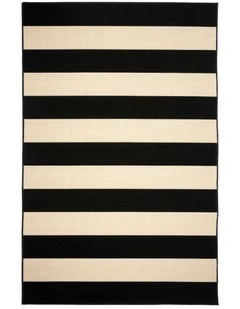 Polypropylene Outdoor Rug in Nyoma Black