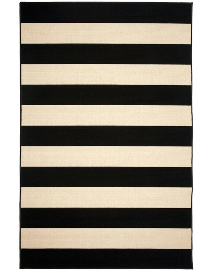 Polypropylene Outdoor Rug in Nyoma Black image 1