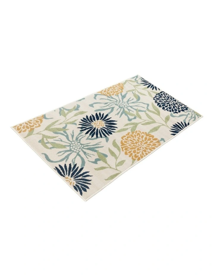 Nicosia Floral Polypropylene Outdoor Rug in Cream image 2