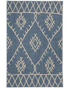 Polypropylene Outdoor Rug in Agatti Blue