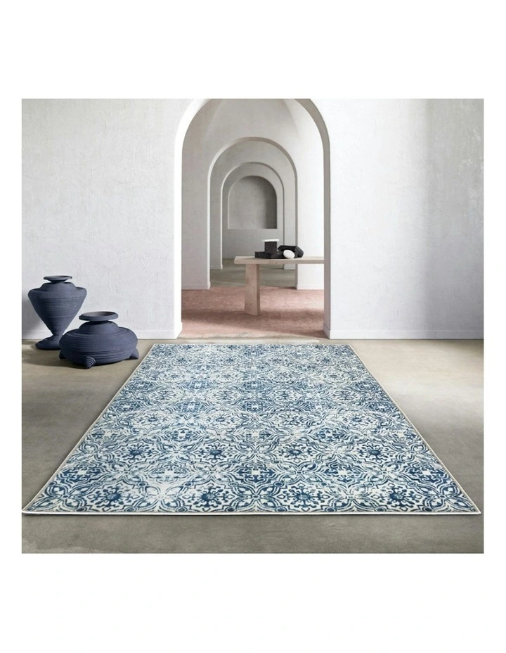 Mozaic Tiles Nonslip Rug in Blue image 5