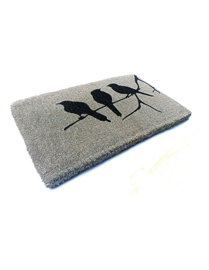 Birds On Branch Doormat in Grey image 2